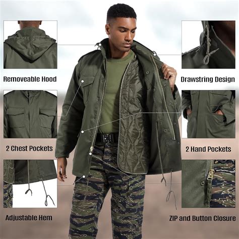TWCHAS Men's Tactical M65 Field Jacket - Military Coat with India | Ubuy