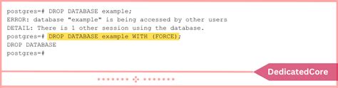 Image result for Drop Database PostgreSQL