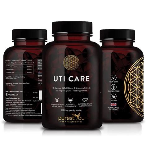 Buy UTI Care D-Mannose 99% Natural Herbal – 1500mg 90 Capsules – Fast ...