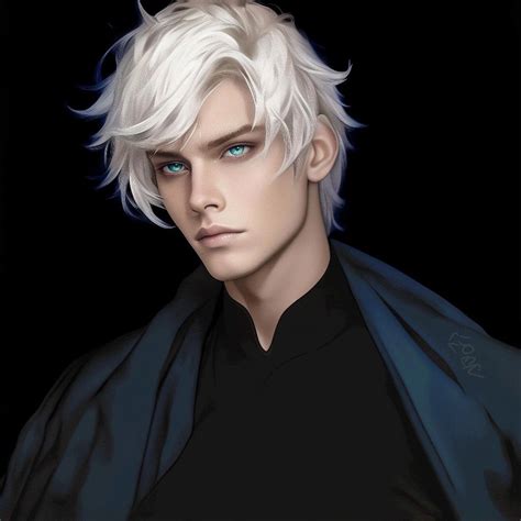 Pin by Sierra on Character board | White hair men, Frosted hair, Silver ...