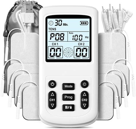 Amazon.com: TENS Unit Muscle Stimulator, 3-in-1 28 Modes TENS EMS Massage Machine, Dual Channel ...