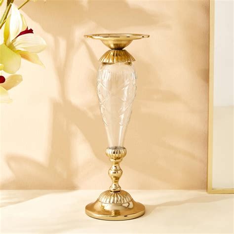 Buy Hoovu Frida Glass Pillar Candle Holder from Home Centre at just INR ...