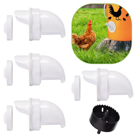No Waste Automatic Chicken Feeder Kit 4 Ports Diy Poultry | Desertcart ...