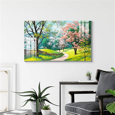 Digital Art Wall Painting for Home: Beautiful Spring Trees Paintings ...