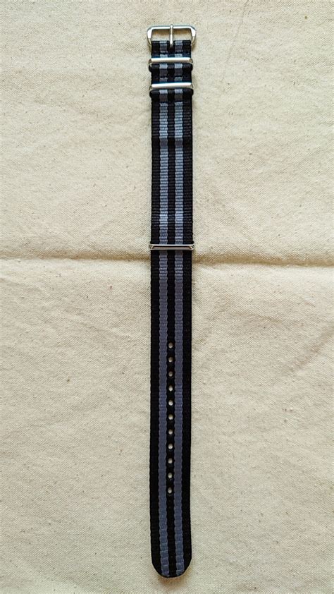 【for reference】NATOベルト ブラック×グレー ラグ幅20mm | 07 Vintage ｜ セブン ヴィンテージ ...