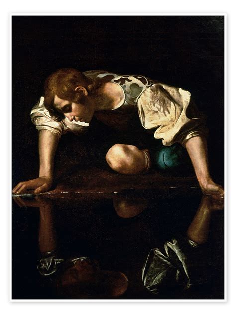 Narcissus print by Michelangelo Merisi (Caravaggio) | Posterlounge