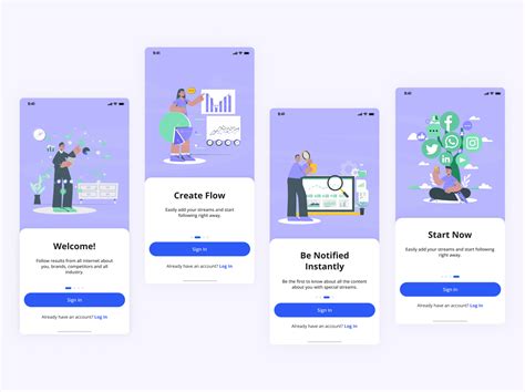 Mobile App - Welcome Screens by Gamze Savaş on Dribbble