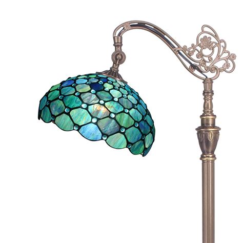 ZJART Tiffany Floor Lamp Stained Glass Lamp 18X12X67 Inch Angle ...
