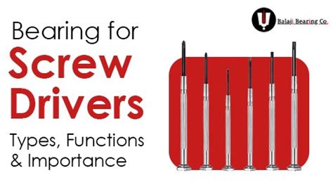Bearings for Screwdrivers: Types, Functions and Importance