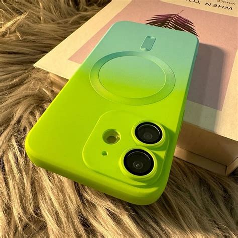 LuxuryKase Gradient Pattern Soft Silicone with Camera Lens Protector ...