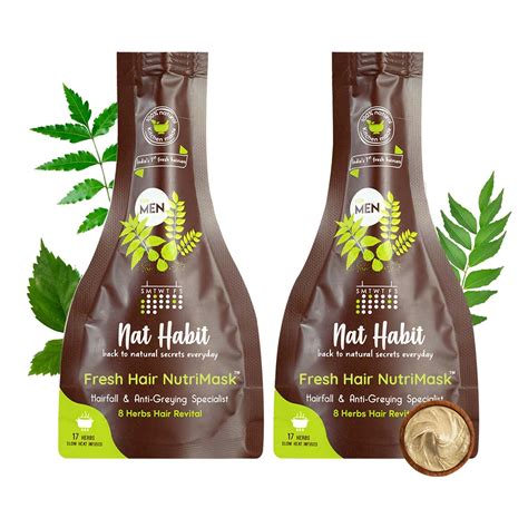Nat Habit Men's 8 Herbs Hair Revital NutriMask - Hair Mask For Grey ...