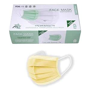 A S Udyog Pvt Ltd: (Pack of 200 - Yellow) 3 Ply Disposable Face Mask ...