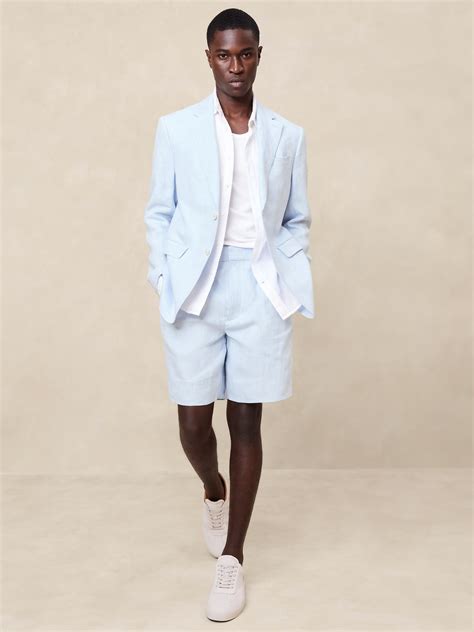 Linen Pleated Pull-On Short | Banana Republic