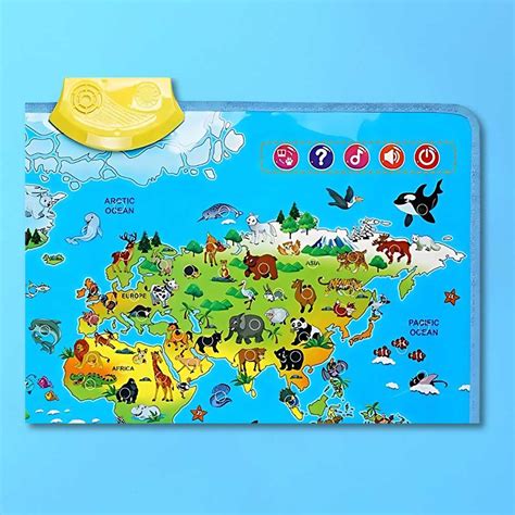 Talking Educational Poster 105 Animals World Map – DOD Kart