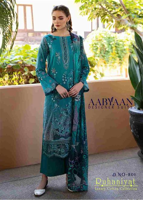 RUHANIYAT VOL-8 BY AABYAAN 801 TO 806 SERIES BEAUTIFUL SUITS COLORFUL ...