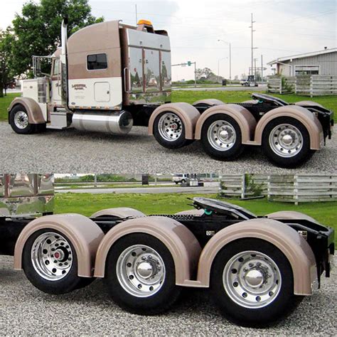 Semi Truck Fiberglass Single Axle Fenders - Set Of 4 - Raney's Truck Parts