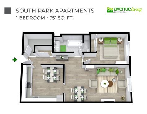 South Park Apartments - Spacious Living Areas