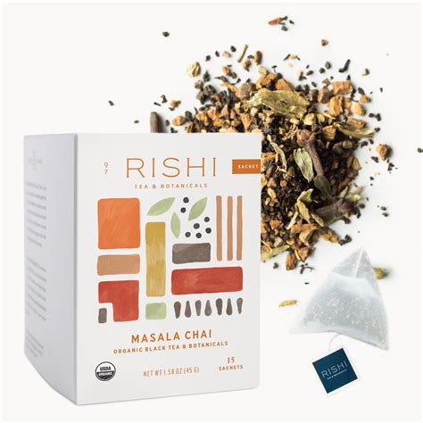 Amazon.com : Rishi Tea Masala Chai Black Sachet Tea Bag Blend - Organic ...