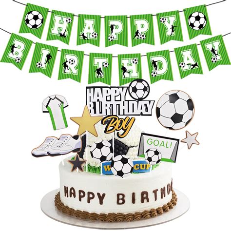 Buy BSNRDX 26 Pcs Cake Topper, Football Cake Topper Sport Boy Cake ...