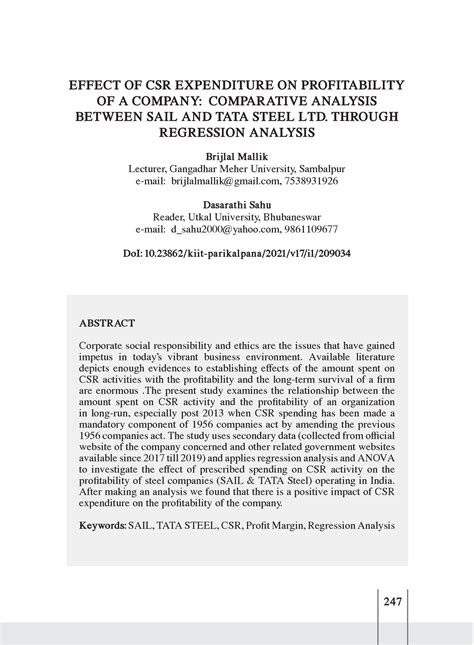 247-255Parikalpana-Vol notes for the classes - EFFECT OF CSR ...