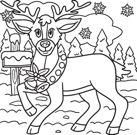 Reindeer Christmas Coloring Pages
