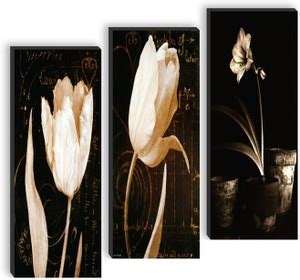 saf Set of 3 Flower UV textured self adeshive wall painting for home ...