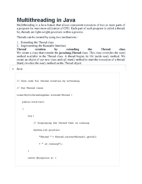 Multithreading in Java: Comprehensive Notes on Threads and Priorities ...