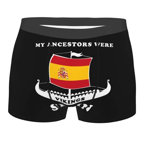 Essence Of Spain Map Flag Boxer Shorts For Men 3D Printed Male Spanish ...