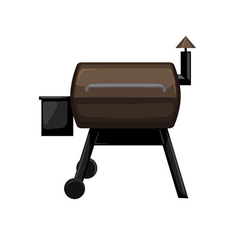 grilling smoker bbq cartoon vector illustration 17407514 Vector Art at ...