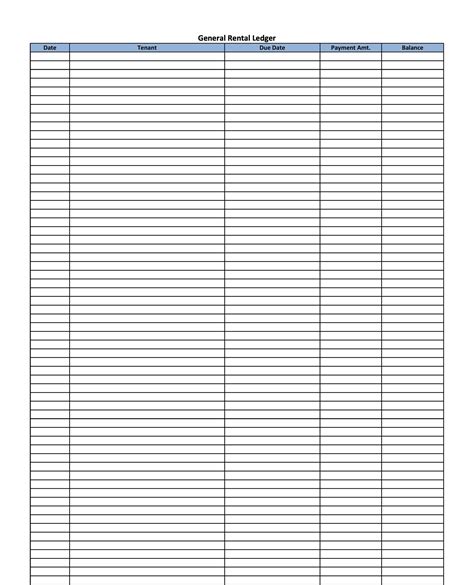 40 Printable Rental Ledger Templates (Lease Ledger)