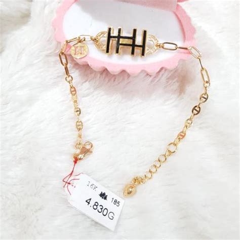 Jual Gelang rantai emas 70 huruf h hitam - Kota Surabaya - BJ lancar ...