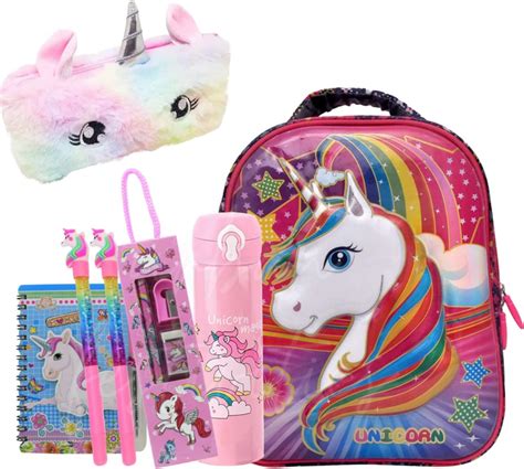 Urban Festivities Unicorn Stationery Combo Unicorn Polyester Bag with ...