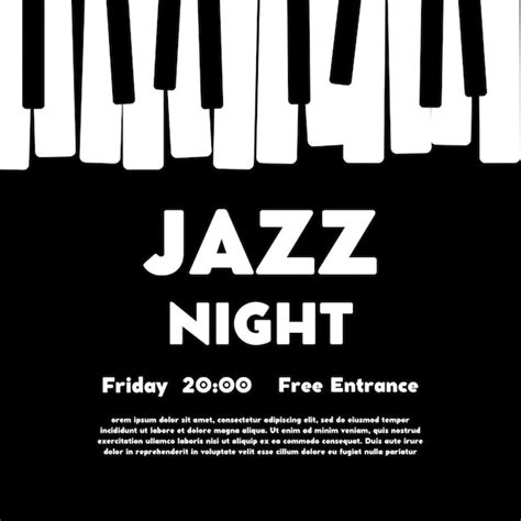 A poster for jazz night at the opening night | Premium Photo
