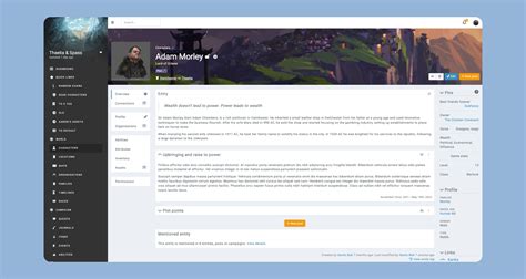 Worldbuilding tool and RPG campaign manager - Kanka