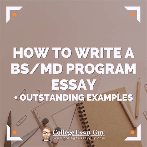 How to Write a BS/MD Program Essay + Outstanding Examples