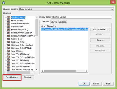 Image result for Installing Java Library Apache NetBeans
