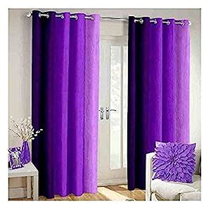 Buy Nidhi Fab 2 Piece patta-NDI Curtain Purple Size (8 feet) Online at ...