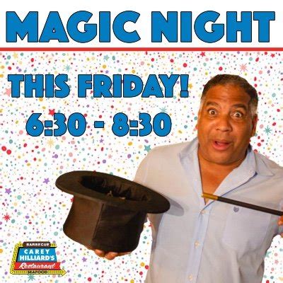 Magic Night at Carey Hilliards Restaurant in Pooler, Carey Hilliard's ...