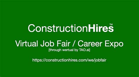 #ConstructionHires Virtual Job Fair / Career Expo Event #Saint Louis ...