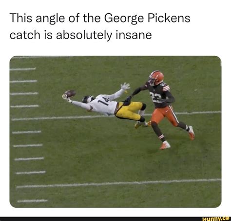 This angle of the George Pickens catch is absolutely insane - iFunny