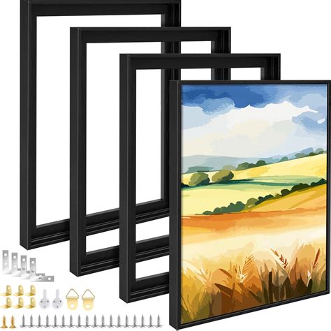 Amazon.com - Suzile 4 Pack Floating Frames for Canvas 16 x 20, 0.6"-0.9 ...