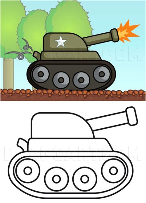 Image result for Tank Drawing Tutorial