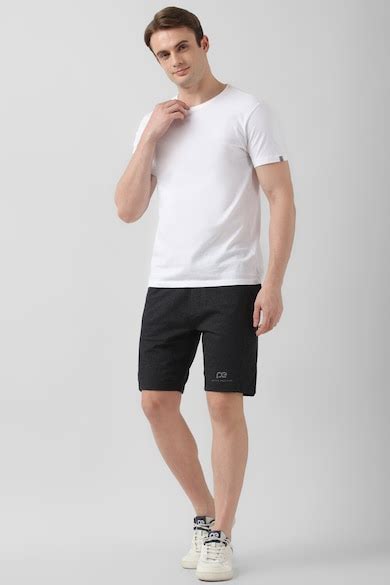 Buy Men Black Solid Casual Shorts Online - 627398 | Peter England