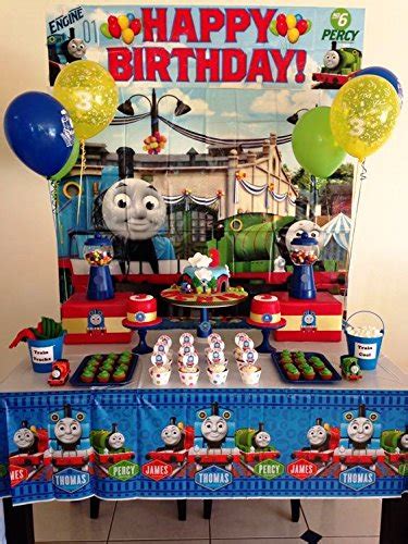 Disa Decorations Thomas The Engine Back Drop Banners -Blue & Green, 4X5 ...