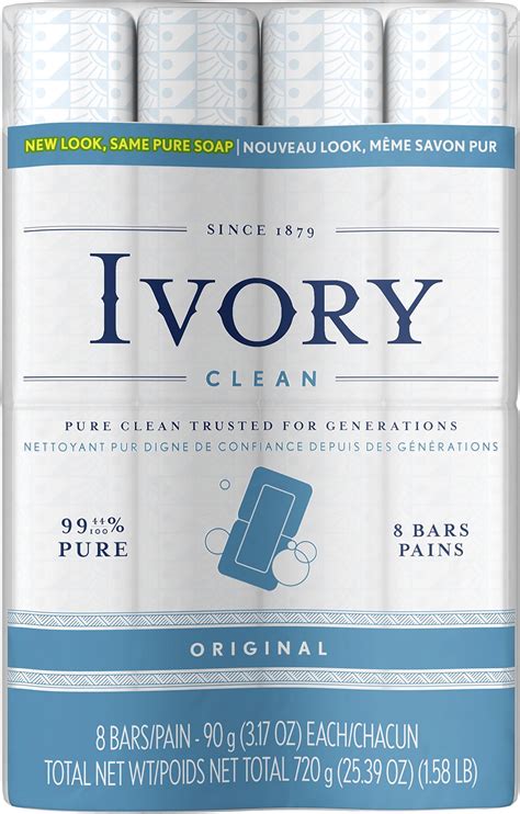 Amazon.com : Ivory Bar Soap, Original Scent, 10 count, 4 oz (Pack of 8 ...