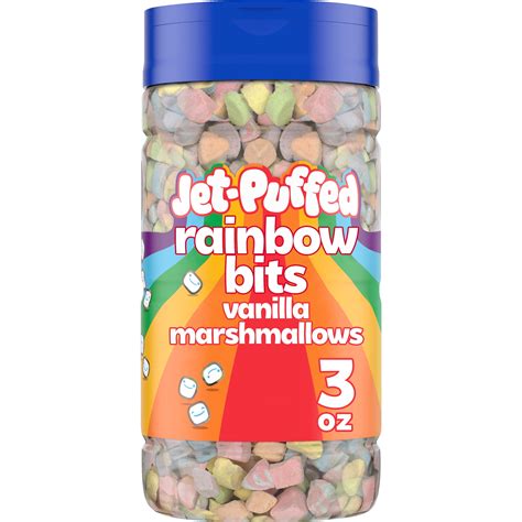 Jet-Puffed Rainbow Vanilla Marshmallow Bits, 3 oz. Bottle - Walmart.com