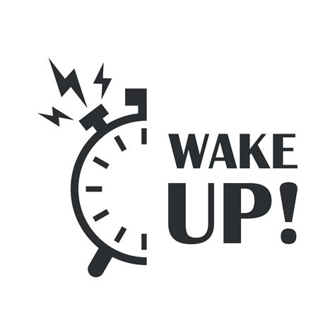 Wake up icon in flat style. Good morning vector illustration on ...