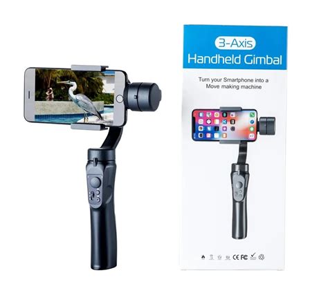 3 Axis Handheld Smartphone Gimbal Stabilizer, Zoom Capability, Object ...