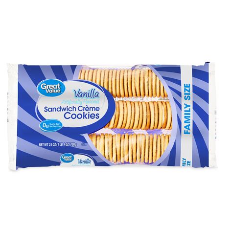 Great Value Vanilla Creme Flavor Sandwich Cookies, 25 oz - Walmart.com