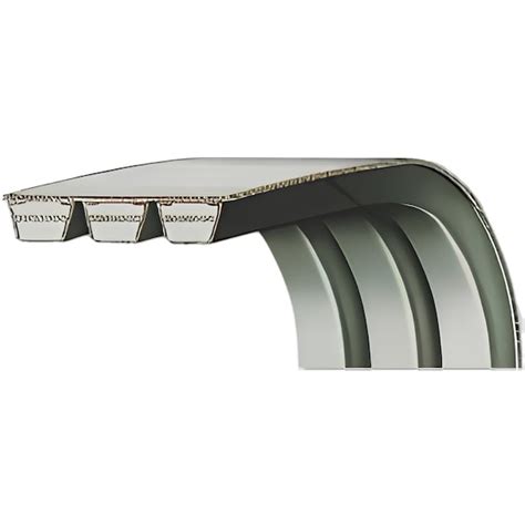 Megadyne Banded V-Belt, 99 in Outside Length, 0.66 in Top Width, 6 Ribs ...